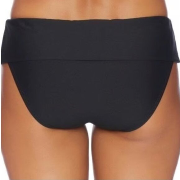 NEW NWT NEXT BY ATHENA Black Turquoise Blue Banded Retro Bikini Bottom Small S - Picture 4 of 9